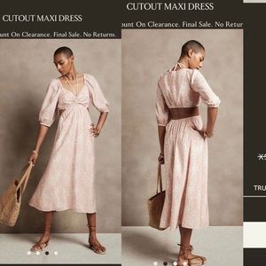 Banana Republic beautiful dress cut out size Large pink tones like silk. ❤️